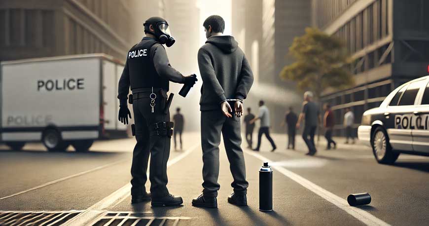 مجازات استفاده غیرمجاز از اسپری فلفل